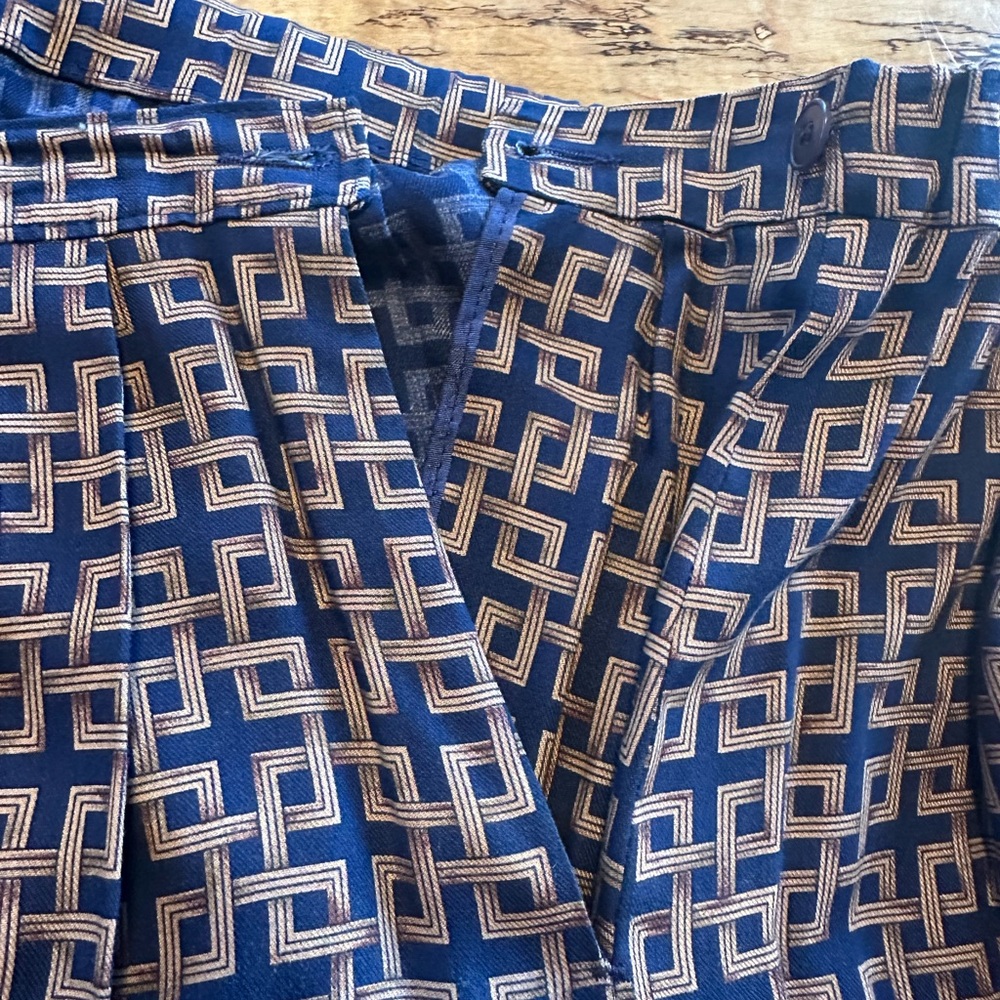 Vintage Pendleton Sophisticates Midi Skirt Sz L Rayon Geometric Lattice Y2K Prep - Picture 9 of 10